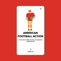 Amerikaans Amerikaans voetbal actie vector