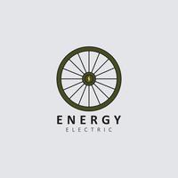 gemakkelijk minimalistische elektrisch wiel, fiets logo ontwerp vector