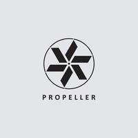 propeller cirkel logo ontwerp modern sjabloon illustratie ontwerp vector