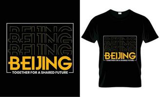 Beijing t overhemd ontwerp vector