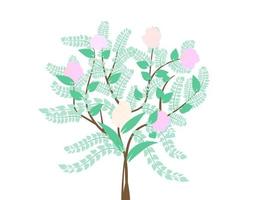 voorjaar boom vector beeld bloesem kers bloemblad en natuur Afdeling fabriek