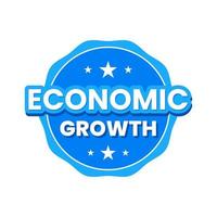 economisch groei landen financieel icoon etiket insigne ontwerp vector