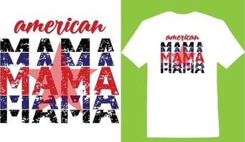Amerikaans mama SVG png, 4e van juli SVG t-shirt vector