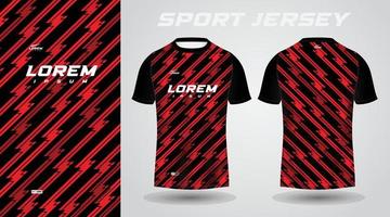 zwart rood voetbal Amerikaans voetbal sport Jersey sjabloon ontwerp voor sportkleding. Amerikaans voetbal t-shirt model. vector