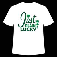 alleen maar duidelijk Lucky st. Patrick dag overhemd afdrukken sjabloon, Lucky charmes, Iers, iedereen heeft een weinig geluk typografie ontwerp vector