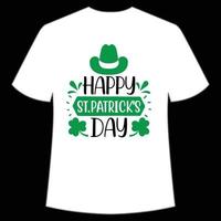 gelukkig st Patrick dag overhemd afdrukken sjabloon, Lucky charmes, Iers, iedereen heeft een weinig geluk typografie ontwerp vector