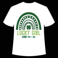 Lucky meisje st. Patrick dag overhemd afdrukken sjabloon, Lucky charmes, Iers, iedereen heeft een weinig geluk typografie ontwerp vector