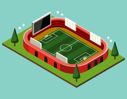 Isometrische voetbalstadion vector