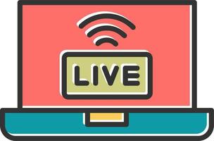 live streaming vector icoon