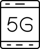 5g tablet vector icoon