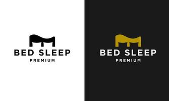 bed ontwerp icoon modern wijnoogst brief logo vector