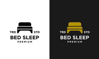 bed ontwerp icoon modern wijnoogst brief logo vector