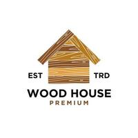 hout huis logo icoon ontwerp vector illustratie