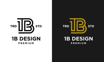 1b ib 13 ontwerp icoon brief eerste logo vector