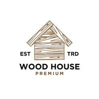 hout huis logo icoon ontwerp vector illustratie