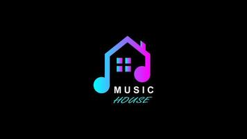 muziek- huis logo symbool vector