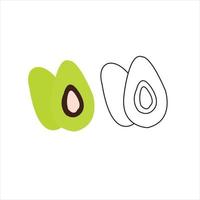 vector schattig tekenfilm avocado chef karakter met menu in hand-