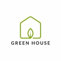 groen huis logo sjabloon ontwerp vectorillustratie vector