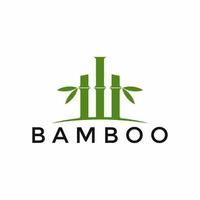 groene bamboe logo ontwerpsjabloon vector