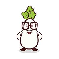 vrij schattig Kimchi tekenfilm karakter vector illustratie. gelukkig groente tekenfilm vector