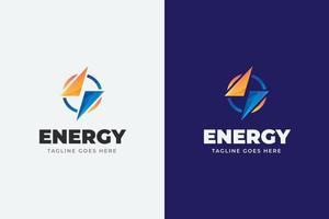 helling vlak ontwerp energie logo sjabloon vector