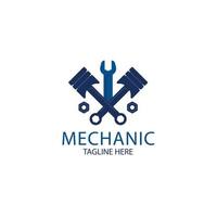 hand- getrokken mechanisch logo sjabloon ontwerp vector