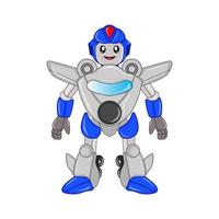 vliegtuig robot karakter, vector, bewerkbaar, Super goed voor strips, illustraties, kleur boeken, stickers, affiches, websites, afdrukken, t-shirts en meer vector