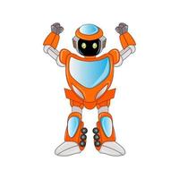 kogel trein robot karakter, vector, bewerkbaar, Super goed voor strips, illustraties, kleur boeken, stickers, affiches, websites, afdrukken, t-shirts en meer vector