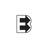 brief eb abstract pijl negatief ruimte ontwerp logo vector