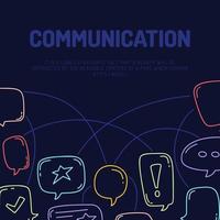 communicatie praten chat illustratie banner vector