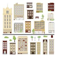 stad huizen een groot reeks vector