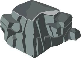 illustratie van een isometrische eiland gemaakt van steen, een stuk van steen grond vector