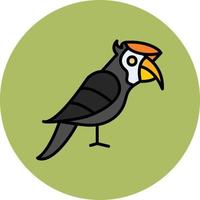 neushoornvogel vector icoon