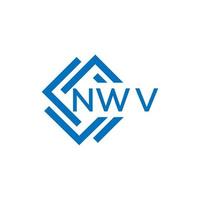 nwv brief logo ontwerp Aan wit achtergrond. nwv creatief cirkel brief logo concept. nwv brief ontwerp. vector