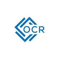 ocr brief logo ontwerp Aan wit achtergrond. ocr creatief cirkel brief logo concept. ocr brief ontwerp. vector