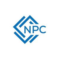 npc brief logo ontwerp Aan wit achtergrond. npc creatief cirkel brief logo concept. npc brief ontwerp. vector