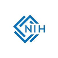 NIH creatief cirkel brief logo concept. NIH brief ontwerp.nih brief logo ontwerp Aan wit achtergrond. NIH creatief cirkel brief logo concept. NIH brief ontwerp. vector