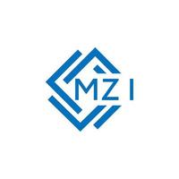 mzi brief logo ontwerp Aan wit achtergrond. mzi creatief cirkel brief logo concept. mzi brief ontwerp. vector