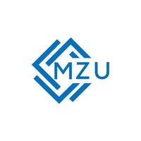 mzu brief logo ontwerp Aan wit achtergrond. mzu creatief cirkel brief logo concept. mzu brief ontwerp. vector