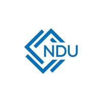 ndu brief logo ontwerp Aan wit achtergrond. ndu creatief cirkel brief logo concept. ndu brief ontwerp. vector