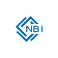 nbi brief logo ontwerp Aan wit achtergrond. nbi creatief cirkel brief logo concept. nbi brief ontwerp. vector