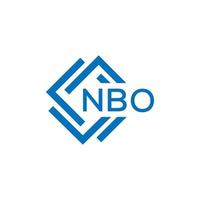 nbo brief logo ontwerp Aan wit achtergrond. nbo creatief cirkel brief logo concept. nbo brief ontwerp. vector