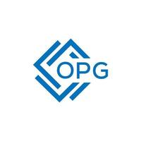 opg brief logo ontwerp Aan wit achtergrond. opg creatief cirkel brief logo concept. opg brief ontwerp. vector