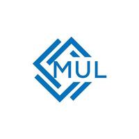 mul brief logo ontwerp Aan wit achtergrond. mul creatief cirkel brief logo concept. mul brief ontwerp. vector