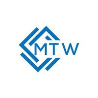 mtw brief logo ontwerp Aan wit achtergrond. mtw creatief cirkel brief logo concept. mtw brief ontwerp. vector