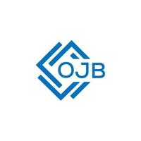 ojb brief logo ontwerp Aan wit achtergrond. ojb creatief cirkel brief logo concept. ojb brief ontwerp. vector