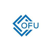 ofu brief logo ontwerp Aan wit achtergrond. ofu creatief cirkel brief logo concept. ofu brief ontwerp. vector