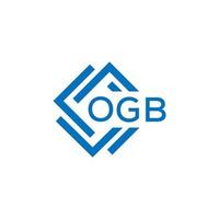 ogb brief logo ontwerp Aan wit achtergrond. ogb creatief cirkel brief logo concept. ogb brief ontwerp. vector