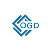 ogd brief logo ontwerp Aan wit achtergrond. ogd creatief cirkel brief logo concept. ogd brief ontwerp. vector