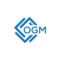 ogm brief logo ontwerp Aan wit achtergrond. ogm creatief cirkel brief logo concept. ogm brief ontwerp. vector